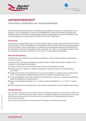 Gyvlon Aufheizvorschrift