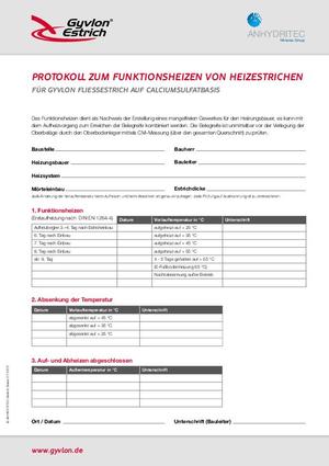 Gyvlon Protokoll Funktionsheizen